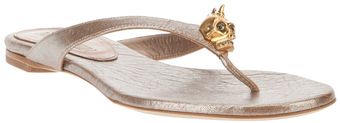 Alexander McQueen Skull Detail Flip Flop - Lyst