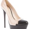 Casadei Two Tone Pump in Black (nude) - Lyst
