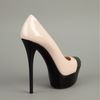 Casadei Two Tone Pump in Black (nude) - Lyst