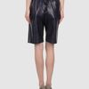 Celine Leather Trousers in Blue - Lyst