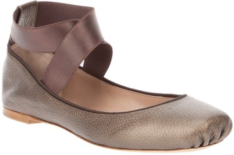 Chloé Ballet Pump in Gold (bronze) - Lyst