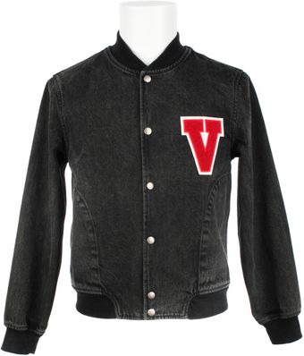 Chloë Sevigny For Opening Ceremony Denim Varsity Jacket - Lyst