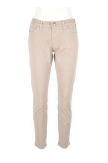 Current/Elliott Beige Denim The Stiletto Jeans - Lyst