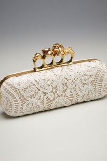 Alexander McQueen Lace Knuckle-clasp Clutch - Lyst
