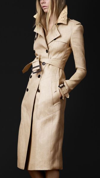 Burberry Prorsum Woven Raffia Trench Coat - Lyst