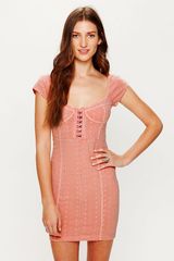 Free People Stretch Eyelet Bodycon