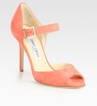  Lace Sue Suede Peep Toe Mary Jane Pumps 