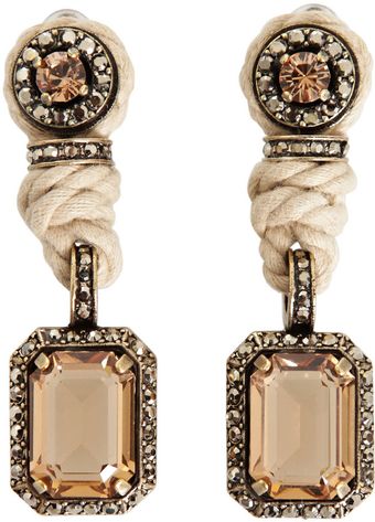 Lanvin Rope and Crystal Earrings - Lyst