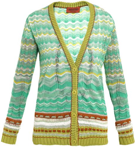 Missoni Cabala Cardigan in Green - Lyst
