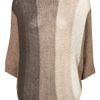Topshop Stripe Cable Knit Top  in Beige - Lyst