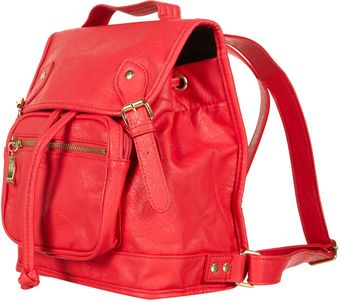 Topshop Raspberry Buckle Backpack - Lyst