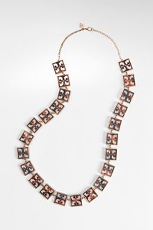 Tory Burch Resin Logo Chain Necklace - Lyst