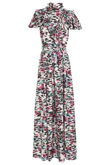 Balenciaga Printed Silk Twill Column Dress - Lyst