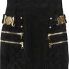 Balmain Highwaisted Quilted Suede Skirt in Black - Lyst