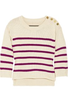 By Malene Birger Astha Striped Cotton-Blend Sweater - Lyst