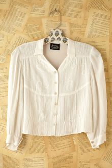 Free People Vintage Silk Long Sleeve Crop Top - Lyst