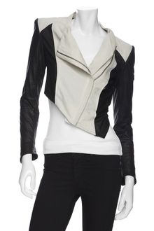 Helmut Lang Ramie Combo Crop Jacket - Lyst