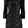 Isabel Marant Manon Laddered Openknit Mini Dress in Black - Lyst