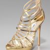 Jimmy Choo Mixedmetallic Strappy Sandal in Gold (multi) - Lyst