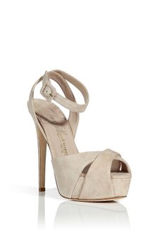 Le Silla Powder Suede Platform Sandals - Lyst