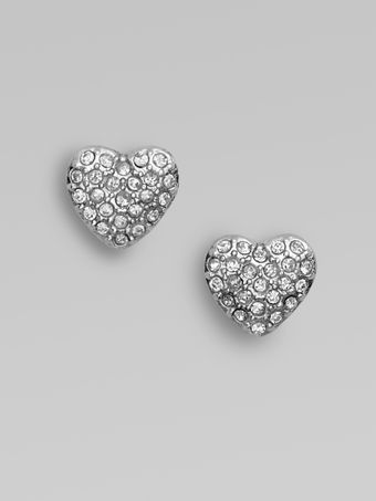 Marc By Marc Jacobs Pavé Heart Stud Earrings - Lyst