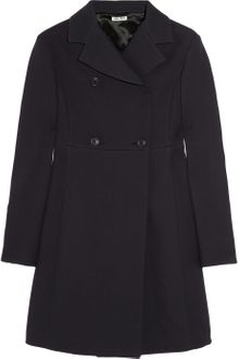 Miu Miu Double-breasted Cotton-gabardine Coat - Lyst