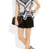 Oscar De La Renta Printed SilkChiffon Top in Black - Lyst