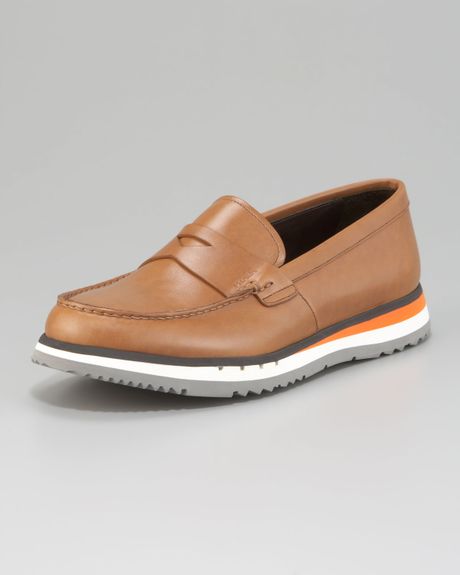 bottoms loafers prada loafer on sneaker bottom in brown lyst bottoms loafers prada loafer on sneaker bottom in brown lyst