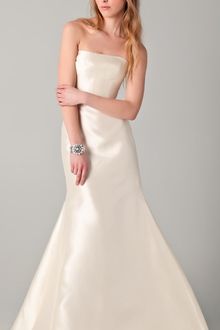 Reem Acra Strapless Silk Mermaid Gown - Lyst