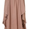 Topshop Waterfall Calf Skirt in Pink (pale pink) - Lyst