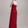Valentino Lace Halter Gown in Red - Lyst