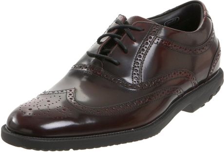 Rockport Mens Dressport Wingtip Oxford in Purple for Men (burgundy brush off) - Lyst