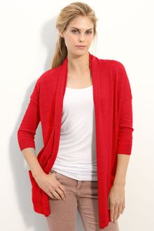 Caslon® Open Front Slub Knit Cardigan - Lyst