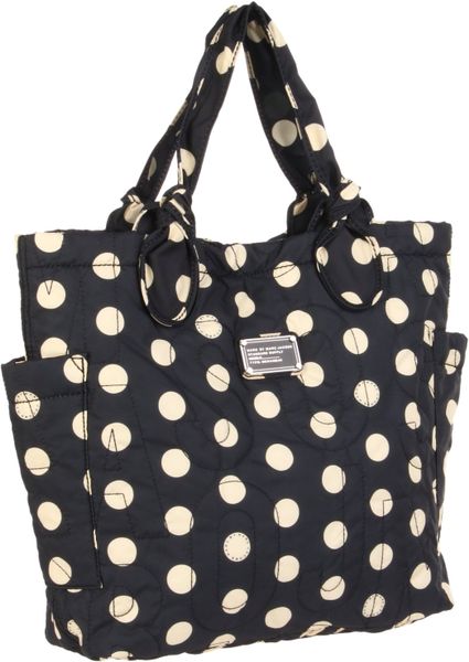 Marc By Marc Jacobs  Pretty Medium Tate Shoulder Bag in Black (black & cream) - Lyst