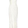 Donna Karan New York Draped Stretch Crepejersey Gown in White - Lyst