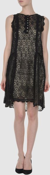 Hoss Intropia Short Dress in Black (beige) - Lyst