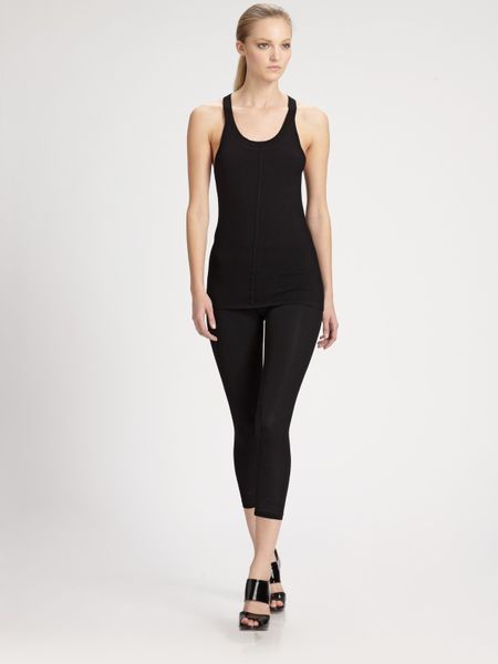 Donna Karan New York Racerback Tank in Black - Lyst