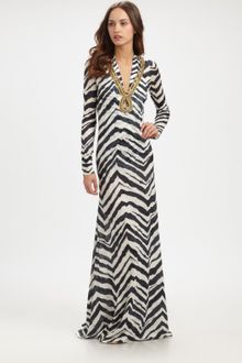Emilio Pucci Zebra-print Linen Dress - Lyst