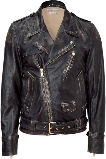  Black Distressed Moto Jacket 