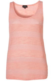 Topshop Crochet Stripe Vest - Lyst