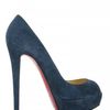 Christian Louboutin 140mm Banana Suede Open Toe Pumps in Blue (navy) - Lyst