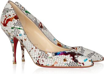 Christian Louboutin 'Piou Piou 85' Python Pumps - Lyst