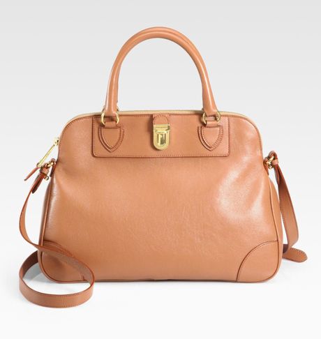 Marc Jacobs Manhattan Whitney Satchel in Brown (black) - Lyst