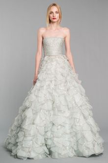 Oscar de la Renta Strapless Gown - Lyst