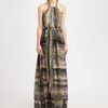 Rachel Zoe Elise Tiered Halter Gown in Brown - Lyst