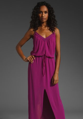  Keith V-neck Slit Gown 
