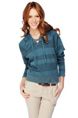 Splendid Sierra Stripe Fleece Hoodie