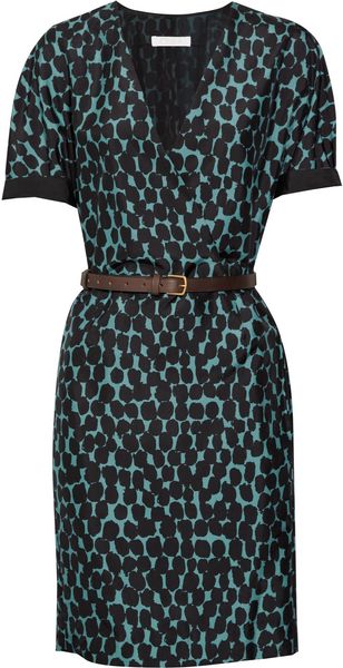 Chloé Printed Silk-crepe Dress - Lyst