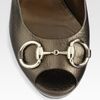 Gucci Sunset Horsebit Platform Peep Toe Pumps in Gold - Lyst