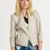 Helmut Lang Waxed Shine Leather Blazer in Beige (black) - Lyst